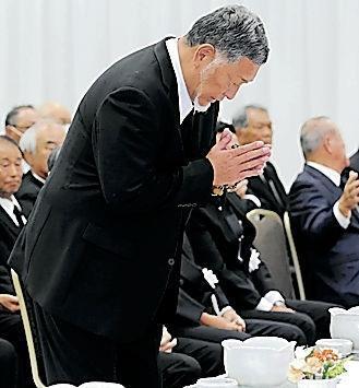　通夜に参列した清原和博氏（読売新聞社提供）