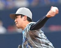 力投する先発の東（撮影・飯室逸平）