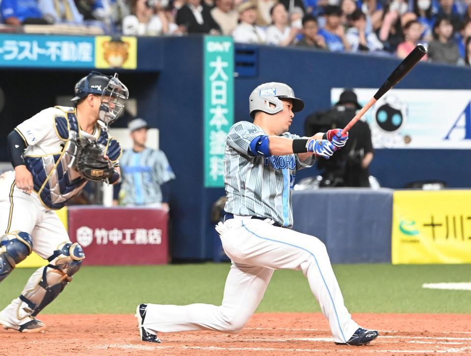 ９回、筒香が空振り三振に倒れ、ゲームセット（撮影・飯室逸平）