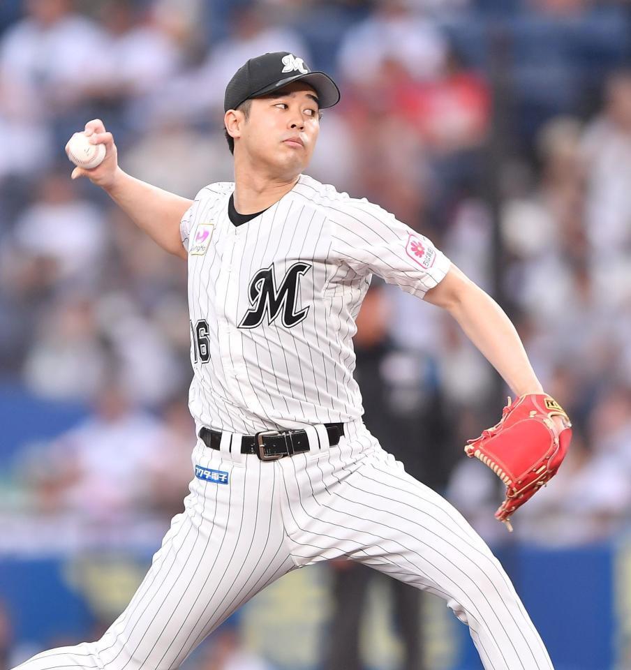 　力投する種市（撮影・開出牧）