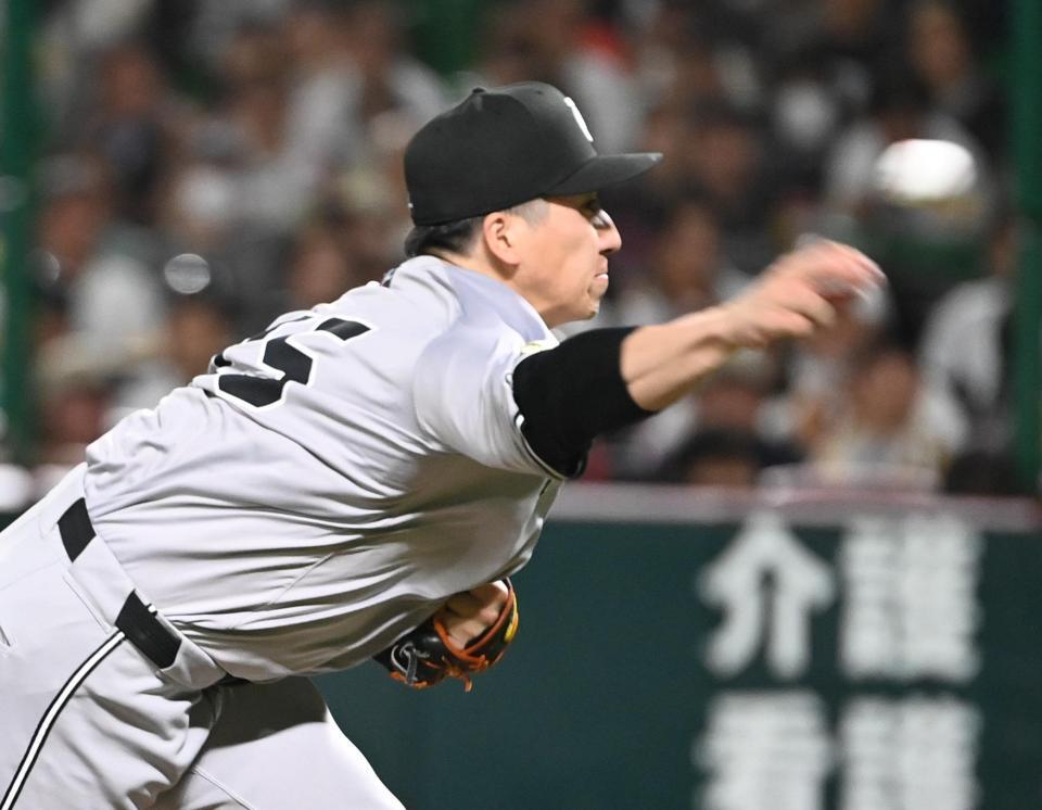 　９回裏に２番手で登板した大勢