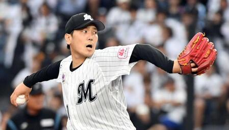  ヤクルト打線に立ち向かうロッテ石川（撮影・佐藤厚）