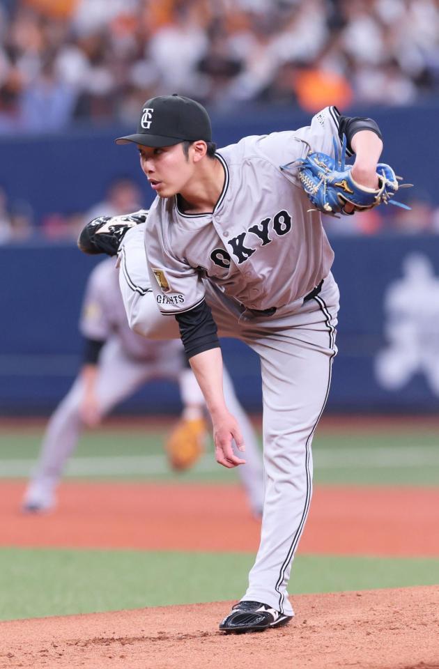 　オリックス打線を相手に力投する赤星（撮影・立川洋一郎）