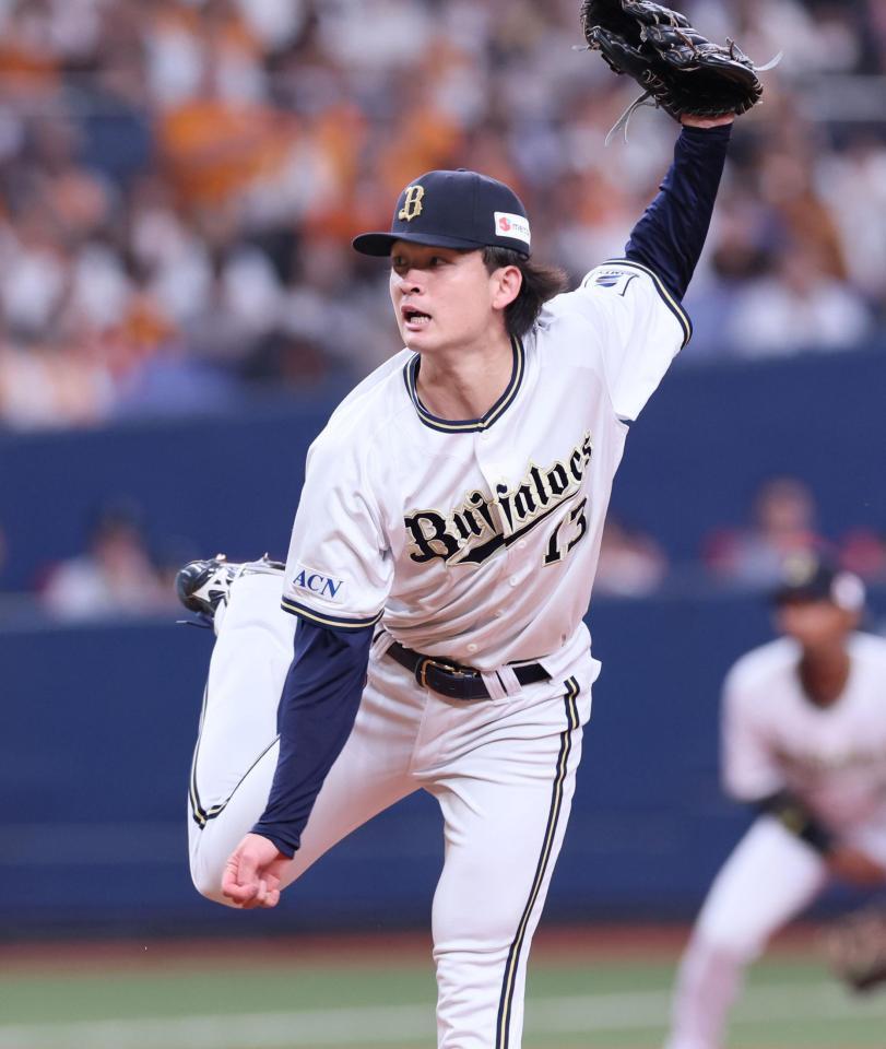 　巨人打線を相手に力投する寺西（撮影・立川洋一郎）