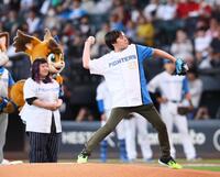 　試合前、プロポーズ大作戦が行われたエスコンフィールド（撮影・中島達哉）