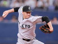　９回、３番手で登板する大勢