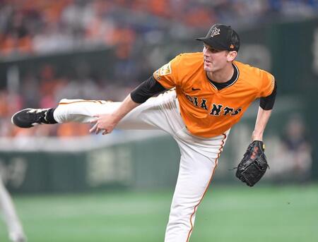 　６回から登板し１イニングを無失点に抑えたケラー（撮影・開出牧）