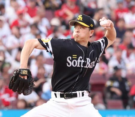 　先発し、力投する大関友久（撮影・市尻達拡）