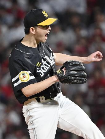 広２-１６ソ（１９日）　大関が７回２失点で５勝目