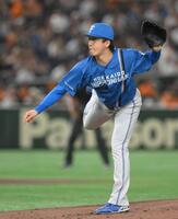 　力投する先発の北山（撮影・伊藤笙子）