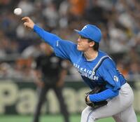 　力投する先発の北山（撮影・伊藤笙子）