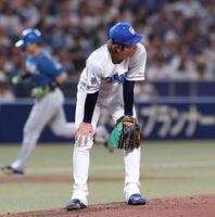 　７回、清宮幸にソロを浴びた高橋宏（撮影・佐々木彰尚）