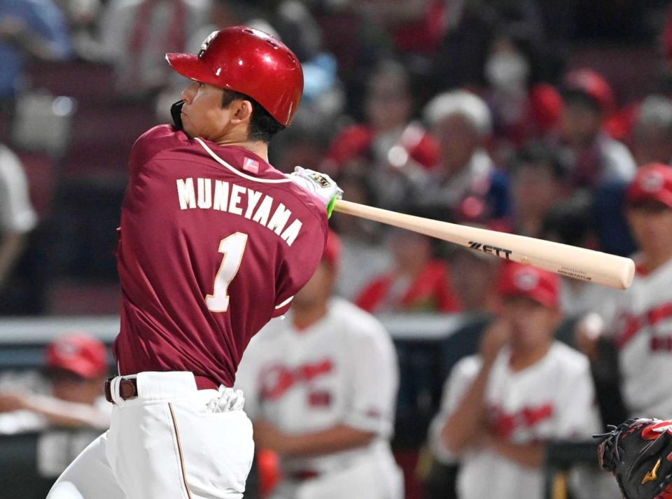 　９回、宗山が右犠飛を放つ