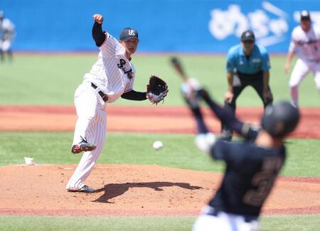 ヤクルト　最速１６０キロのドラ１右腕・中村優　プロ初登板は５回１失点　最速１５３キロ　