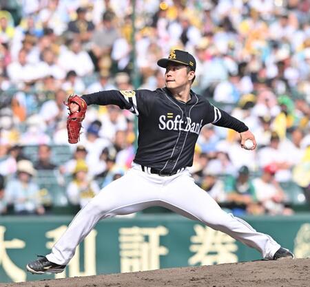 　力投する先発の松本晴（撮影・西田忠信）