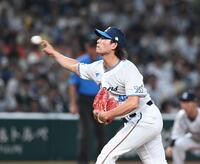 　好投する先発の今井（撮影・園田高夫）