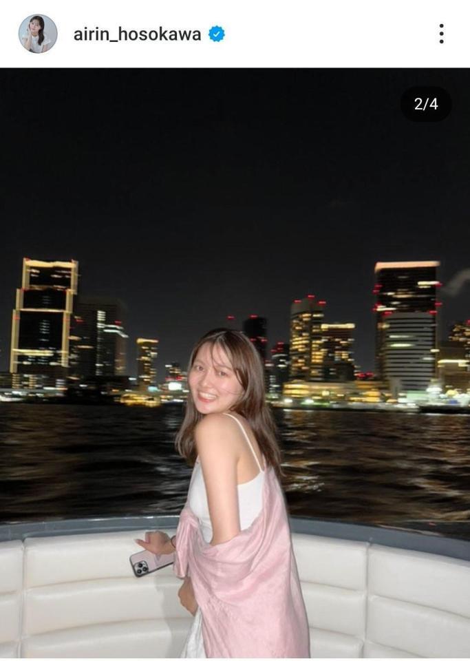 　細川愛倫のインスタグラム（＠ａｉｒｉｎ＿ｈｏｓｏｋａｗａ）から