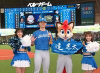 　完投勝利で５勝目を挙げた達（撮影・園田高夫）