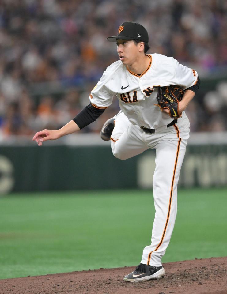 　８回から登板した大勢（撮影・伊藤笙子）