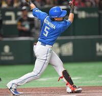 　４回、空振り三振に倒れた野村（撮影・開出牧）