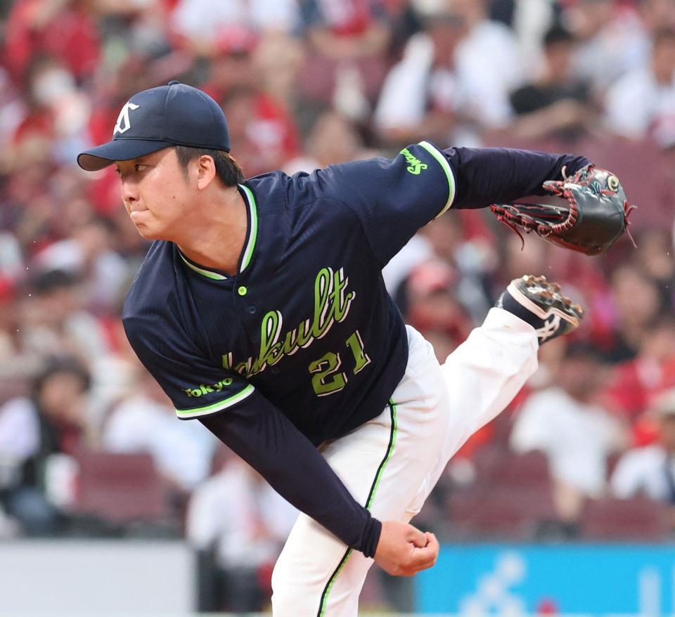 　先発し、力投する吉村（撮影・市尻達拡）