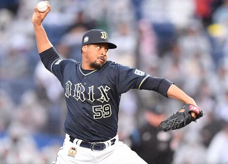 オリックス・ペルドモにアクシデント　投球練習中に爪に違和感か、１球も投げずに交代