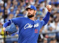 　ＤｅＮＡ打線を相手に力投するマラー（撮影・佐藤厚）