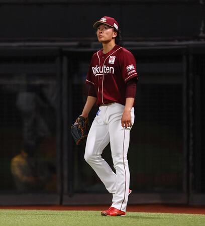 　３回、日本ハム打線に捕まり、この回で５失点する早川（撮影・中島達哉）