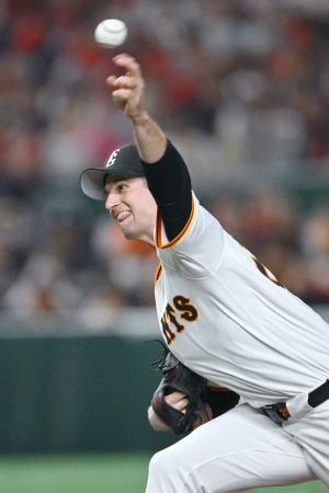　広島戦に先発した巨人のグリフィン＝東京ドーム