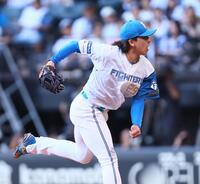 　６回、力投する細野（撮影・中島達哉）