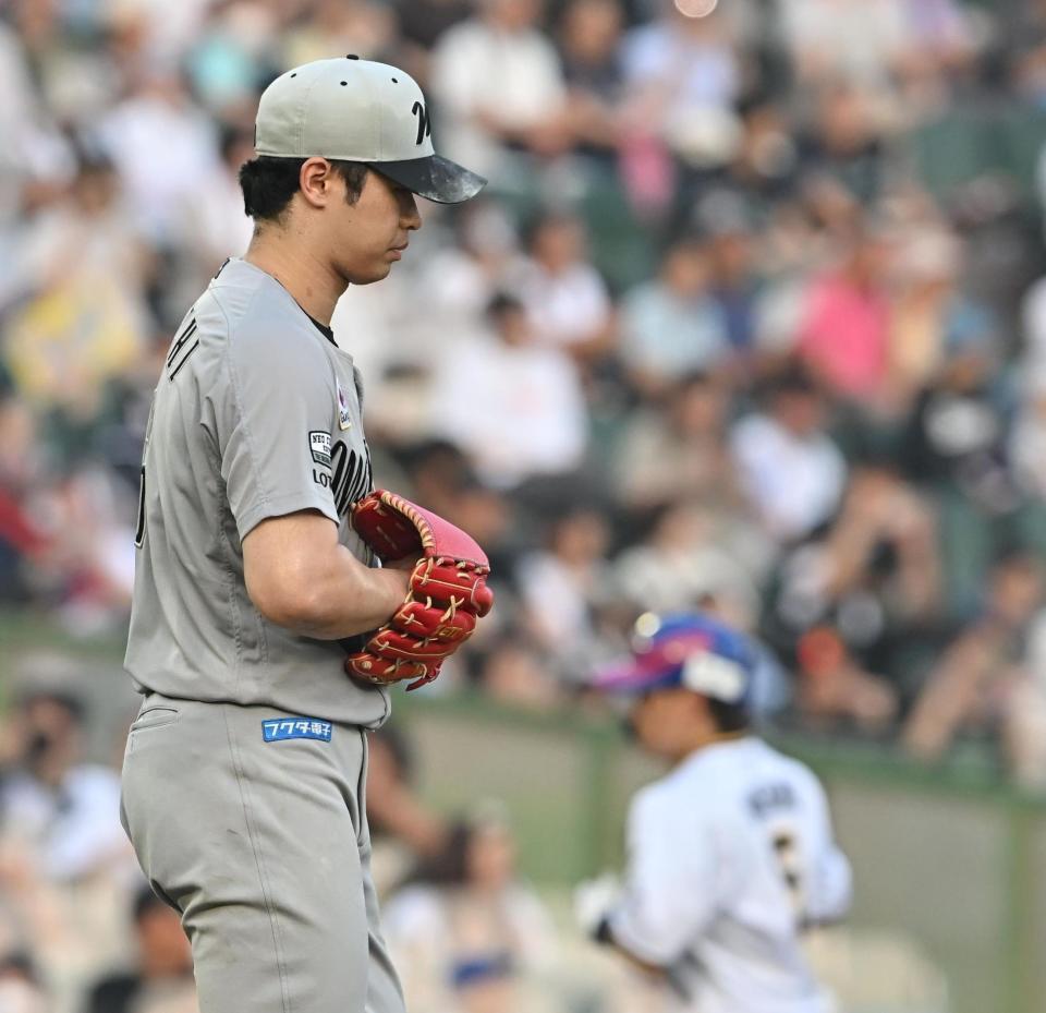 　１回、西野に２ランを浴びた種市（撮影・西田忠信）