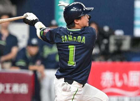 ヤクルトが１カ月ぶり２連勝　７カードぶり勝ち越し　三回に山田が勝ち越し２点二塁打