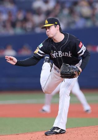 　オリックス打線を相手に力投する有原（撮影・立川洋一郎）