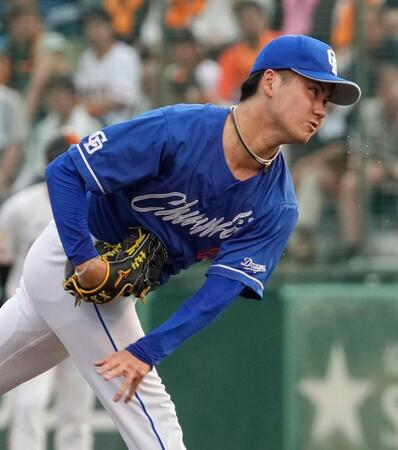 　巨人戦に先発した金丸