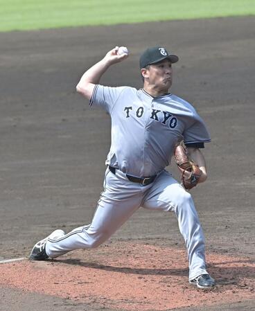 　６回３失点の力投を見せた田中将（撮影・持木克友）