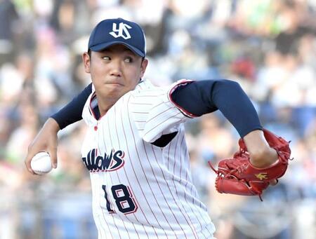 　ＤｅＮＡ打線に立ち向かう奥川（撮影・佐藤厚）