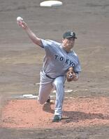 　６回３失点の力投を見せた先発の田中将（撮影・持木克友）