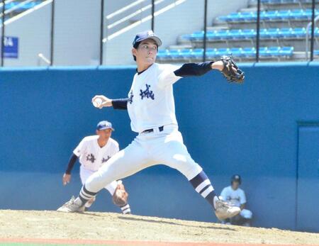 　好投した海城の先発・星