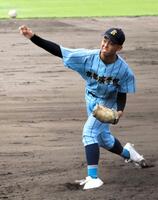 　完投した京都広学館・藤井（撮影・中野裕美子）