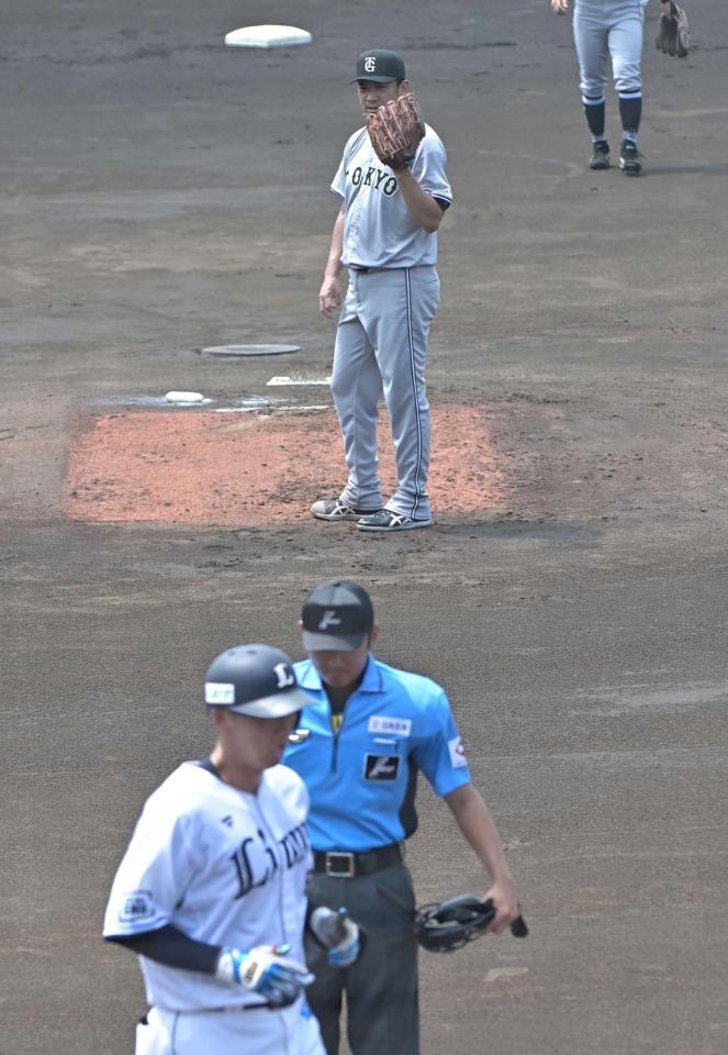 　１回、２点本塁打を打たれた田中将（撮影・持木克友）