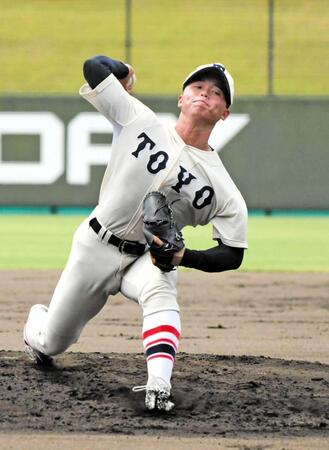 東洋大姫路 コールド発進 背番号1の仕事!木下7回2失点 間に合った背番10阪下と「2人で甲子園」