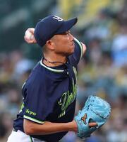  先発し力投する石川（撮影・北村雅宏）