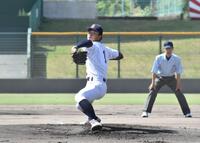 　力投する英数学館・藤本勇太