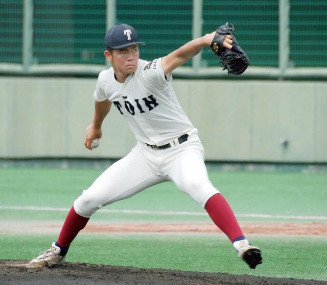 大阪桐蔭・森 阪神など5球団の前で3回完全 最速147キロ、4K 7