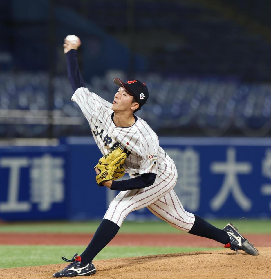 　９回から登板した鈴木泰成（撮影・佐々木彰尚）