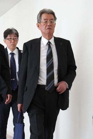 　オーナー会議に臨む阪神・秦雅夫オーナー（撮影・金田祐二）