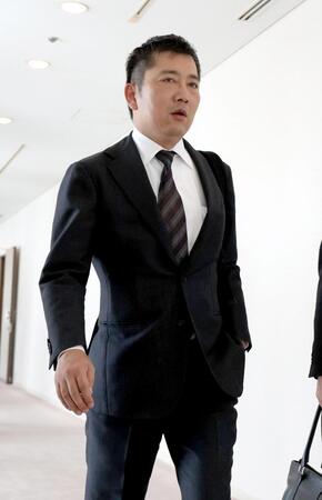 　オーナー会議に臨む広島・松田一宏オーナー代行（撮影・金田祐二）