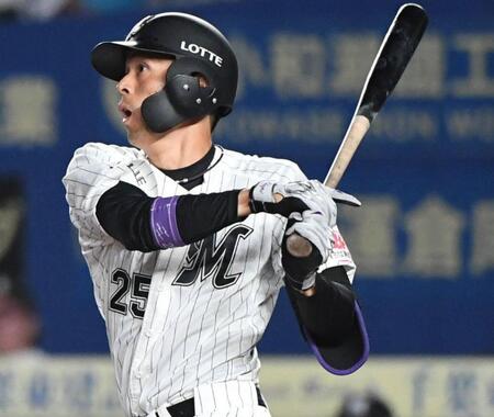 ロッテ・岡の登録抹消　左腹斜筋筋損傷のため　１３日の西武戦で途中交代