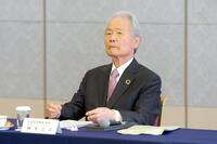 　オーナー会議に出席するＮＰＢ・榊原定征コミッショナー（代表撮影）