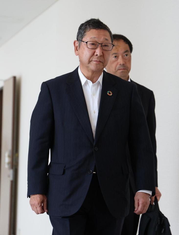 　オーナー会議に臨む西武・後藤高志オーナー（撮影・金田祐二）